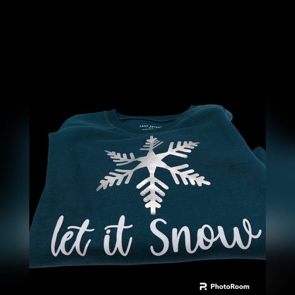 Lane Bryant "Let It Snow" with Silver Snowflake Girl's Size 10/12 NWT. - Picture 3 of 4